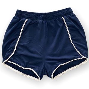 COLORFUL PLANET Navy Blue and White Shorts
